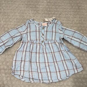 Jumping Beans Blue Plaid Long Sleeve Shirt